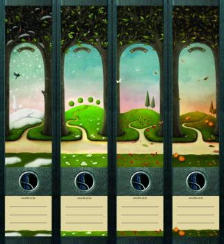 file art, Ordneretiketten, Seasons